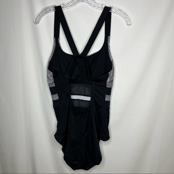 Nike women’s sport racerback one piece swimsuit mesh 12 Large free shipping - Picture 2 of 8